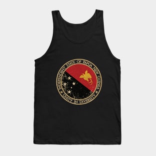 Vintage Independent State of Papua New Guinea Oceania Oceanian Flag Tank Top